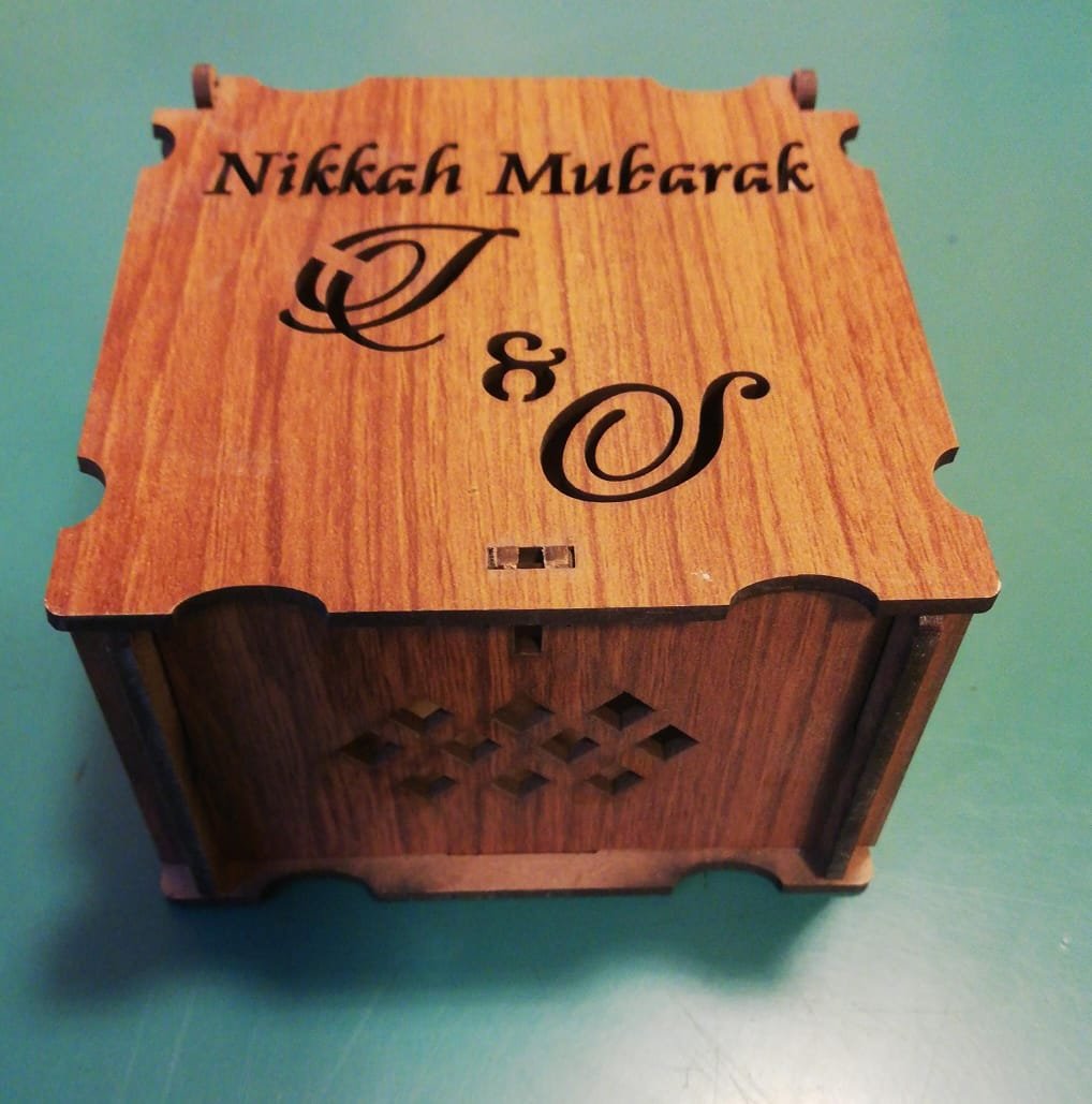 Wooden Nikkah bidh box 