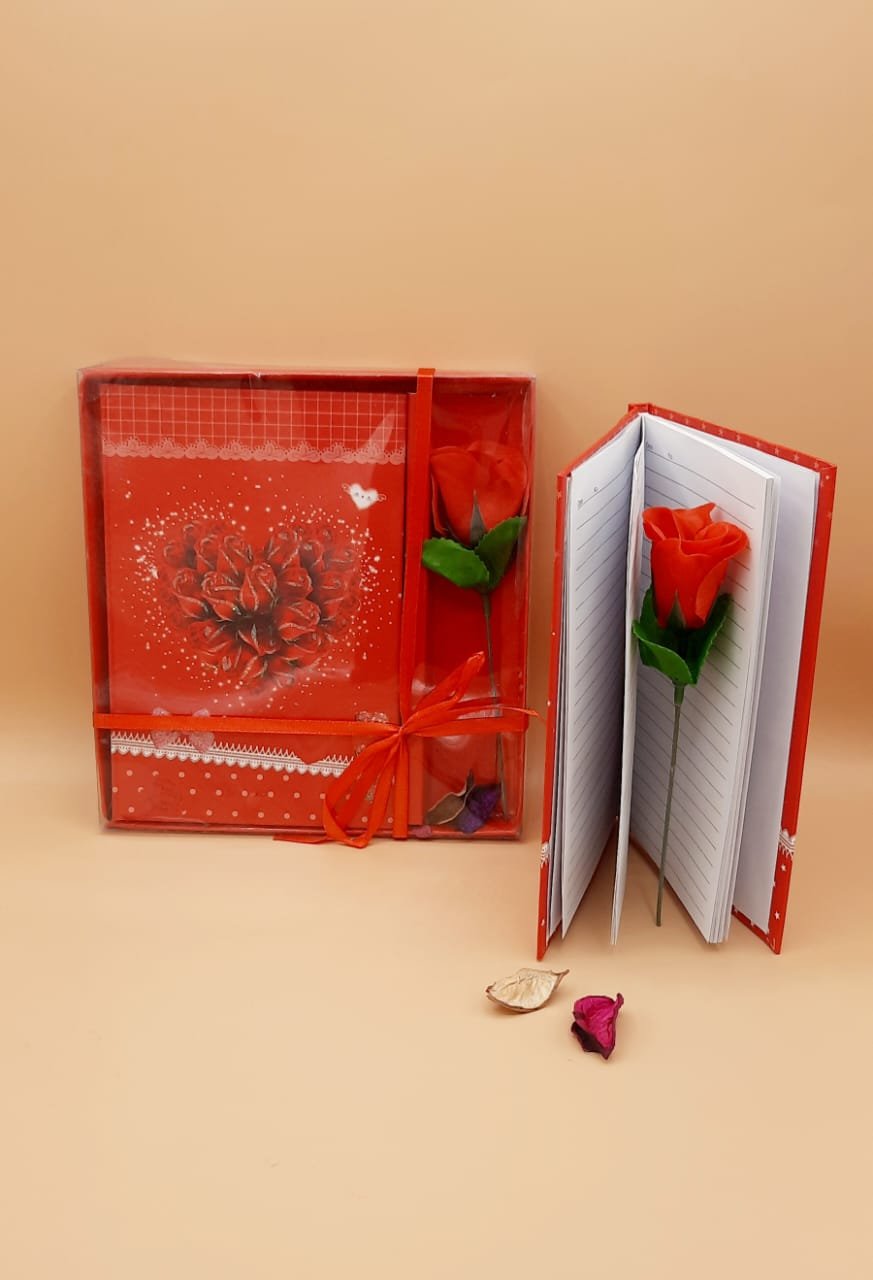 Beautiful diary in red color